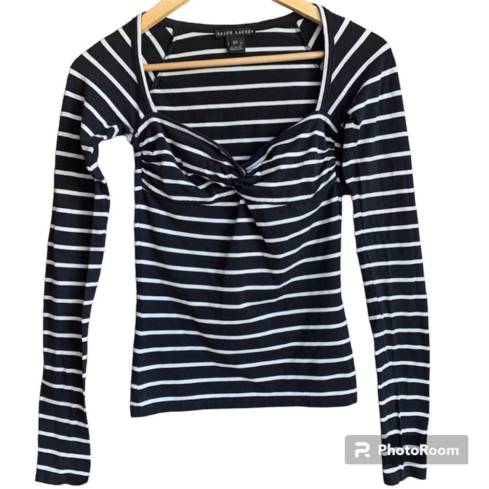 Ralph Lauren Black Label Striped Black Shirt Small